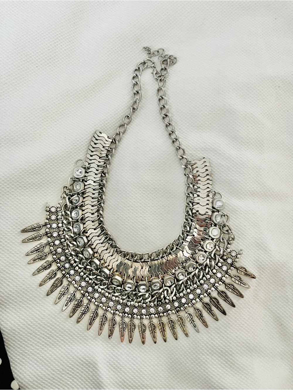 Silver boho  Necklace - Women's Fashion Jewelry